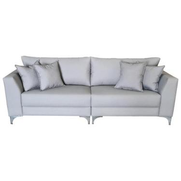 Imagem de Sofá  Pierri Bipartido Tecido Acquablock Pé Aço Cromado  260cm - 4R Es