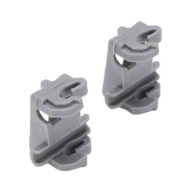 Imagem de Pssopp 2 Clipes de Fixação da Cremalheira da Máquina de Lavar Louça Dos Pces, Material Duradouro da Fixação Estável Fácil à Instalação Grampos da Fileira do Dente para a Máquina de