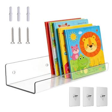 Imagem de Prateleiras Flutuantes em Acrílico para Parede - Organizador De Discos Transparente,Expositor para Fotos na Parede,para Apartamento, Casa de Banho, Sala, Cozinha, Quarto, Loja, Hotel,