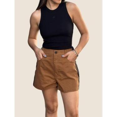 Imagem de Short Feminino Preto & Marrom Colcci Cor:;Tamanho:42-Feminino