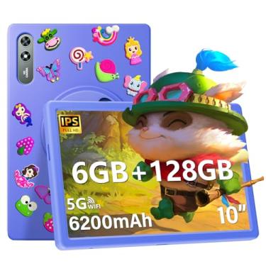 Imagem de Tablet Android de 10,51 polegadas com 6 GB de RAM, 128 GB de ROM, processador Octa-Core 2,0 GHz, tela IPS FHD de 1920 x 1200, câmera de 5 MP + 13 MP, bateria de 6200 mAh, tablet Android 13, Wi-Fi 5G