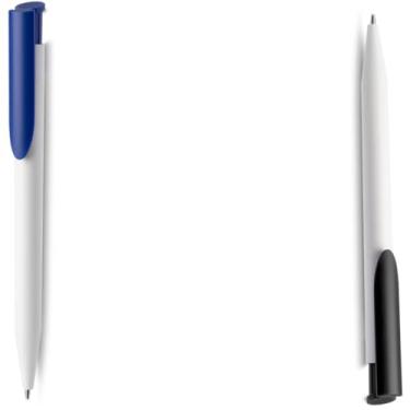 Imagem de Caneta Esferográfica Retrátil Executiva, Metal e Plástico, Escrita Azul, Acabamento Fosco, Grip Metálico, 0.7mm, Corpo Cilíndrico, para Escrita Geral, 14cm (Azul e Preto)