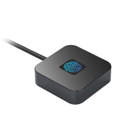 Imagem de GOWENIC Leitor de Impressão Digital USB, Dongle Biométrico Portátil do PC do Varredor da Impressão Digital de USB para Vitórias 10/11 Olá, Toque de 360 ​​graus, Correspondência Rápida (Preta)