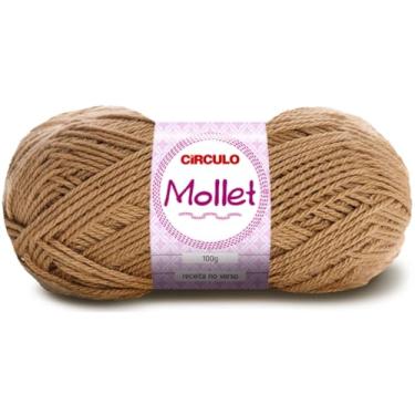 Imagem de Fio Mollet Círculo 100g 200m Lã Acrílica Tricô Crochê Artesanato Touca Cachecol Inverno Novelo (7628 - ANDIROBA)
