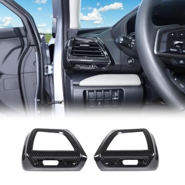 Imagem de Moldura de ventilação lateral compatível com Subaru Forester 2019-2024, tampa de saída de saída de ar do painel ABS, acessórios da moldura da tampa da saída de ar do console central, 2 peças (padrão