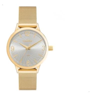 Imagem de Relógio de Pulso Feminino Condor Dourado Colar e Brincos CO2035NDKK4K