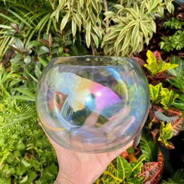 Imagem de Aquário vaso redondo de vidro decorativo para Plantas Peixes Terrário 