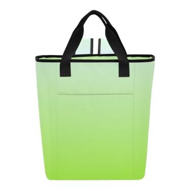 Imagem de Joitme Cooler Bags Elegante Azul Frutas Verde Gradiente Lancheiras Térmicas 36 Latas Sacola de Compras para Mercearia