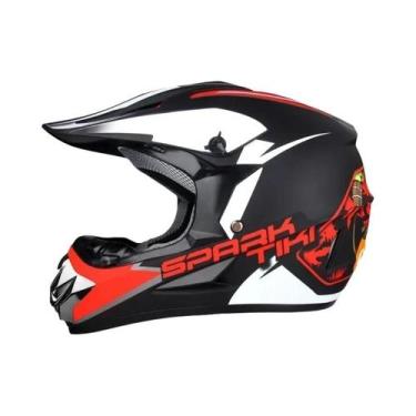 Imagem de Capacete De Motocicleta Profissional Off-road DOT Para Adultos E Crian