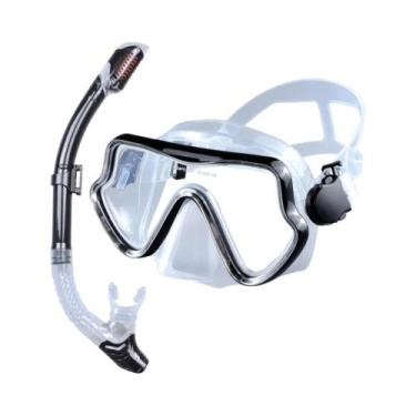 Imagem de Máscara De Mergulho Para Adultos Com Snorkel Conjunto Profissional De 