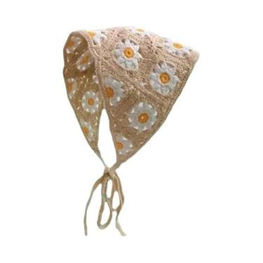 Imagem de Tiara De Crochê Artesanal Com Flores Para Mulheres E Meninas, Acessóri