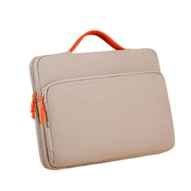 Imagem de Bolsa Executiva para Notebook Impermeável com Múltiplos Compartimentos e Alça Reforçada(Bege)