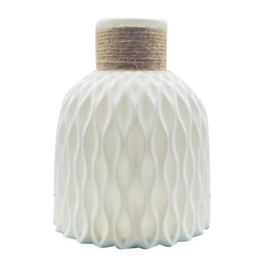 Imagem de Vaso de flores de mesa, lindo formato de abacaxi decorativo multifuncional plantador de mesa estátua de abacaxi vaso de vidro para plantas internas vaso de flores suculento vaso (Branco)