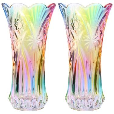 Imagem de HEALEEP 2 vasos de vidro exclusivos para flores e plantas, vaso decorativo para mesa