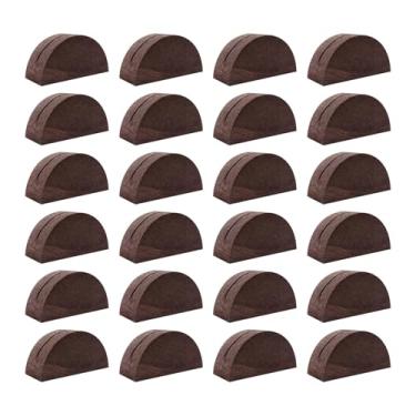 Imagem de Esquirla Conjunto de 24 Porta-Cartões de Mesa em Madeira, Práticos e Resistentes, para Casamentos, Aniversários, Restaurantes e Banquetes, Marrom