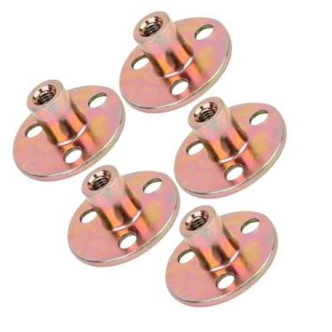 Imagem de Cryfokt Porca de Flange Durável de Ferro Galvanizado Com 3 Furos para Fixação de Móveis M6 M8 M10, Pacote de 5 para Entusiastas de DIY (M8)