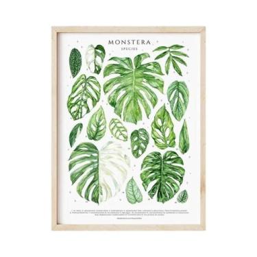 Imagem de Arte Em Tela De Folhas Botânicas Verdes, Plantas De Interior, Decoraçã