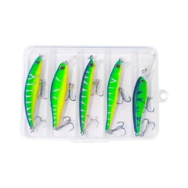 Imagem de Conjunto De Iscas Flutuantes Long Casting Minnow Em Caixa, Iscas Falsa