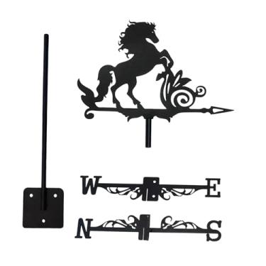 Imagem de Generic em forma de cavalo, indicador de direção do vento, acessório decorativo para telhado, decoração de telhado de casa de campo ou cerca, Sem Homem