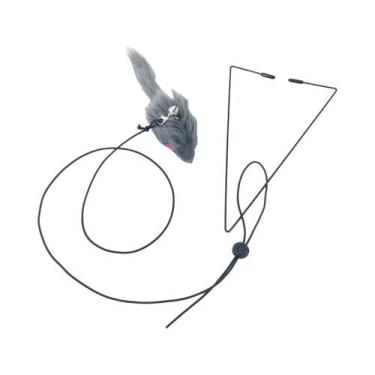 Imagem de Brinquedo Interativo Retrátil Para Gatos, Rato Suspenso Para Porta, Co