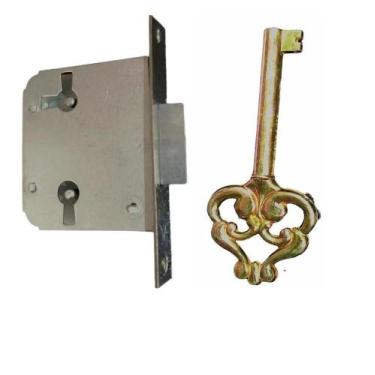 Imagem de Fechadura trava Embutir De Guarda Roupa Roupeiro Armário Móveis - alia