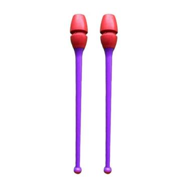 Imagem de Aymzbd 2 Bastões de Ginástica, Equipamento de Fitness, 35 Cm de Comprimento, Aparelho de Treinamento de Borracha para Adultos, Aparelho de Treinamento para G, Style B