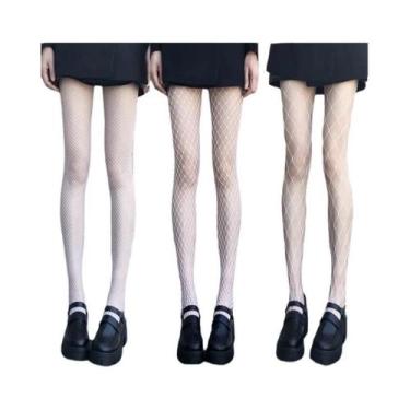Imagem de Meias De Rede Lolita 3 Pares, Meias De Nylon Em Malha, Lingerie Sexy, 