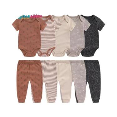 Imagem de Conjunto De Roupas De Algodão Para Bebê Recém-Nascido 10 Peças Moda Pa