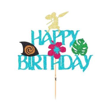Imagem de Conjunto De Topper De Bolo De Aniversário Moana 49PCS Decorações Temát
