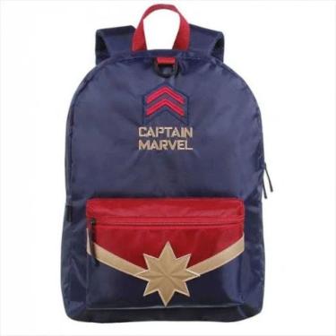 Imagem de Mochila de Costas para Meninas Super Heroina Capitã Marvel Reforçada Resisitente - Captain Marvel