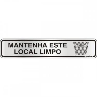 Imagem de Placa Sinalizacao Aluminio 05X25 ''Manter Local Limpo'' 100Dh - SINALI