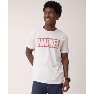 Imagem de Camiseta Masculina Manga Curta Estampada Marvel-76064, Off white, M