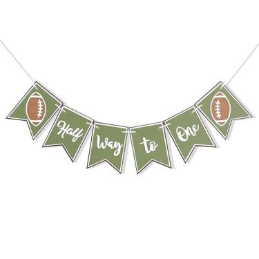 Imagem de Faixa Half Way To One Birthday - Decorações de festa de aniversário de 1/2 bebê, faixa de meio aniversário para meninos e meninas, faixa de meio aniversário, faixa meio caminho para um (meia faixa de