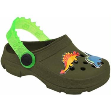 Imagem de Babuche Infantil Bebê, Sandália Confortável com Temas de Dinossauros, Calçado Infantil para Meninos (Dino/Verde, BR, Criança de 1 a 3 anos, Faixa Numérico, 19, 20)