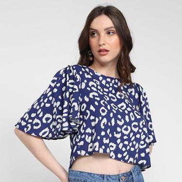 Imagem de Blusa Cropped Lança Perfume Borboletas Feminina-Feminino