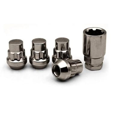 Imagem de 4 peças parafuso de pneu cubo de roda 60 graus porcas de bloqueio de roda de carro com chave M12X1.25 M12X1.5 parafuso de roda parafuso de porca parafusos de roda (2, M12X1,25)