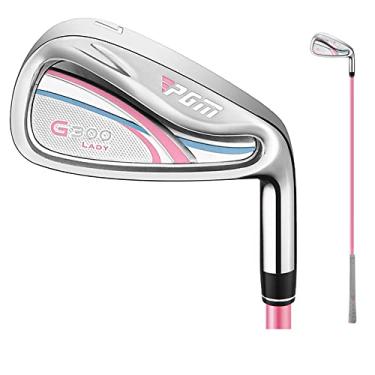 Imagem de Tacos de golfe para mulheres Treinador de aço inoxidável de carbono leve #7 Ferro mão direita Golf Iron Training Club (Carbon Rod-Pink, #7)