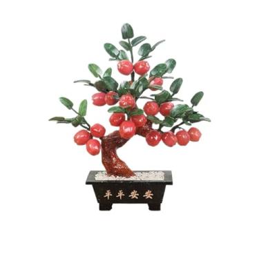 Imagem de Árvore de bonsai artificial para decoração de plantas falsas de jade, enfeite de bonsai chinês para mesa de casa, escritório, árvore bonsai artificial (grande)