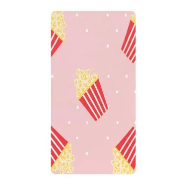 Imagem de Blueangle Lençol de berço padrão para berço infantil - Lençóis de algodão macio e respirável com pipoca (798)