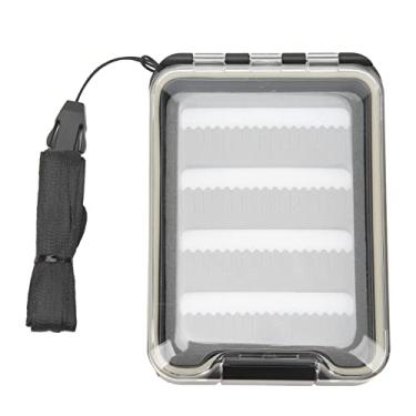 Imagem de Caixa de pesca com mosca, fina, à prova d'água, tampa transparente de grande capacidade, material ABS para entusiastas da pesca com mosca