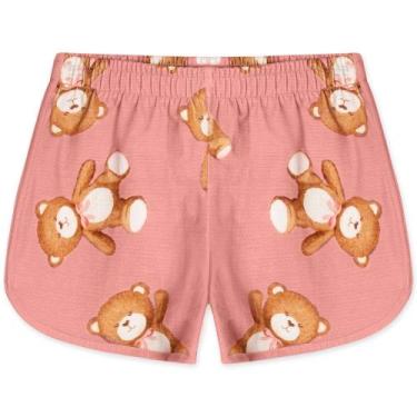 Imagem de Short Antiviral Infantil Feminino Marisol - 6, 6, Rosa
