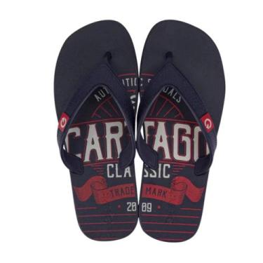 Imagem de Chinelo Masculino Cartago Grendene Dakar Confortável Oferta, Azul, 40