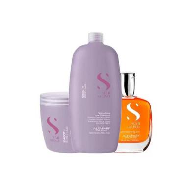 Imagem de Kit Alfaparf SDL Smooth Smoothing - Shampoo + Máscara + Óleo - ALFAPAR