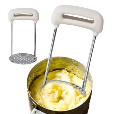 Imagem de Amassadores de Batata - Ferramenta Manual de Cozinha em Aço Inoxidável para Esmagar Tomate - Utensílio para Puré de Batatas,para Molhos e Cozinhar Carne Picada