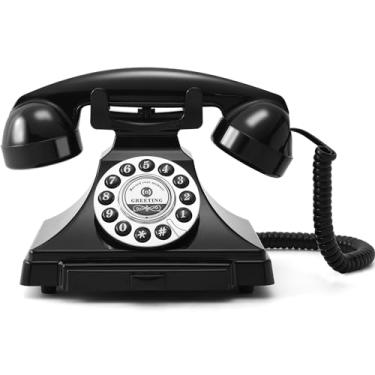 Imagem de Áudio Livro de Visitas Telefone Áudio Livro de Visitas Casamentos Gravar Mensagens de Áudio Personalizadas Livro de Visitas Alternativas Clássico Retro Telefone para Festas, Aniversários, Aluguéis