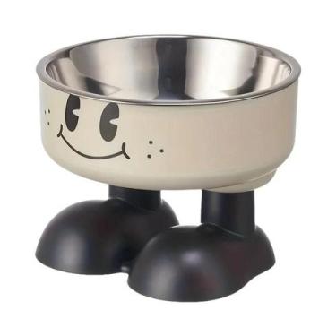 Imagem de Tigela Elevada De Aço Inoxidável Para Cães E Gatos, Comedouro Antiderr