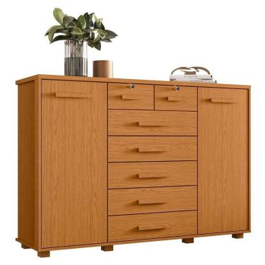 Imagem de Cômoda Fontana 2 Portas E 7 Gavetas Cinamomo - Móveis Albatroz Cinamomo