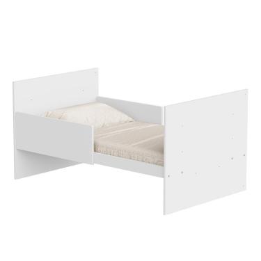 Imagem de Jogo De Quarto Infantil Zaki Guarda Roupa E Berço Katatau Branco Fosco - Reller Móveis Branco Fosco