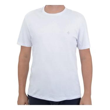 Imagem de Camiseta Masculina Dudalina MC Cotton Branca - 08771891-Masculino