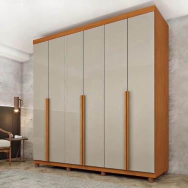 Imagem de Guarda-Roupa Casal Joinville 6 Portas Off White  TCIL Móveis (Bege) - 